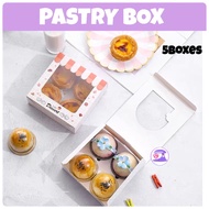 [LIL BAKER] 5BOX PASTRY BOX MOONCAKE EGG TART BAKE SALE DESSERT BOX