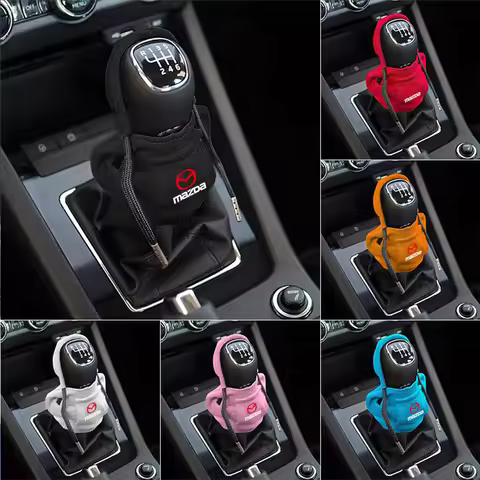 Fashion Car Decor Dust Proof Car Shift Knob Hoodie Handle Cover For Mazda 2 3 5 Axela Atenza MS Demi