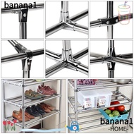 BANANA1 1Pc Pipe Joint, Clothes Display Rack Furniture Hardware Tube Connector, Durable Stainless Steel 25mm 32mm Fixed Clamp Rod Support Pipe