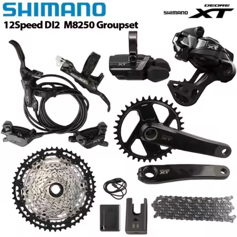 SHIMANO NEW DI2 DEORE XT M8250 Groupset 12Speed M8200 Crankset Cassette 10-51T BR-M8220 SW-M8250 IR 