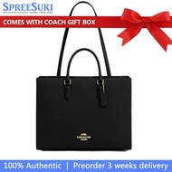 Coach Handbag In Gift Box Maggie Tote Bag Black # CY666