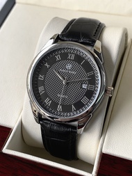 นาฬิกาข้อมือผู้ชายหนังแท้กันน้ำแบบอัตโนมัติ Pablo Raez รุ่น 345345 ทรงกลม กระจกหน้าปัดแก้วอิทธิพล สา