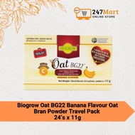 BIOGROW Oat BG22 Banana Flavour -Oat Bran Powder (Travel Pack) 11g X 24sachets