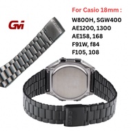 Bracelet casio vintage black universal 18mm a158w ae1200 f91 f84 f105 f108 a158 ae1300