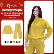 GUNO High Quality Super Warm Women's Velvet Fur-Lined Clothing Set with Embroidered Logo and Hacked 