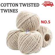 Parcel String Cotton Twisted Twine Ball / THICK Butcher Thread / Parcel String/ Tali Guni (85G)