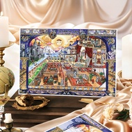 ENWEI 4 Pcs [Divine Realm Series] 3D Oversized Palace Landscape Stickers Waterproof Cartoon Style Vi