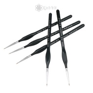 [QrhYK-t] 5Pcs 00000 Precision Fine Tip Paint Brush Set For Acrylic Models Mini Miniature Detail Nyl