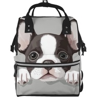 Boston Terrier Printed Diaper Bag Beg Beg Bayi Beg Bayi Pelbagai Fungsi Beg Menukar Bayi Untuk Perja