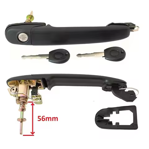 6N0837207C/D 2PCS FRONT LEFT RIGHT DOOR HANDLE WITH 2 SAME KEYS FOR POLO 6N 6N1 6N2 SHARAN SEAT ALHA