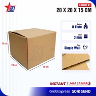 20 x 20 x 15 cm | B FLUTE | Cardboard Box | CORRUGATED BOX | PACKING | PACKAGING 20x20x15 | Kotak Pi
