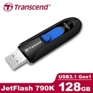 Transcend 創見 JetFlash790 USB3.1 128GB 隨身碟-經典黑(TS128GJF790K)