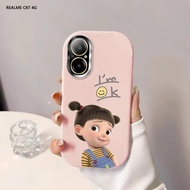 Softcase For Realme C67 C65 C55 C53 C51 C35 C21Y C25Y Cute Girl Back Cover Case Soft Original Liquid