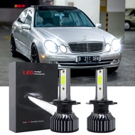 2PC สำหรับ BENZ W211 W203 W204 W124 W201 AMG W202 W212 W220 W205 (โคมไฟ)-6000K LED ไฟหน้าไฟหน้าหลอดไ