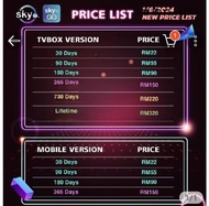 SKYTV MONTHLY PACKAGE