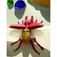 DIY 3D Papercraft A4 Paper Model Decor Kit: Beetle