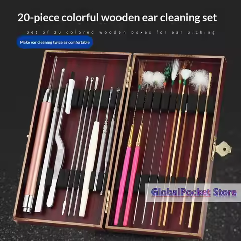 9/11/12/18/20Pcs Ear Picking Tool Set Goose Feather Stick Ear Scoop Ear Canal Massage Ear Canal Clea