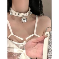 Bell Collar Female Collar Chain Black Collar choker Collarbone Chain Leather Collar Necklace Collar 