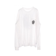 【二手】Chrome Hearts 長袖T卹，半匕首圖案，背面印花，純棉，男款，二手