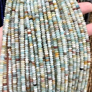 Amazonite Mixed Colors 4x2 mm Wheel Shape Long Line