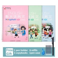 3D Groove English Copybook Practice Magic Copy Books Learning for Children Junior Students Handwriti