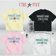 Local Brand CTRL FIVE Private Zone Form BOXY T-Shirt 2-Way Cotton Fabric 270gsm Unisex - ATCF03
