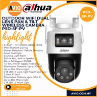 Dahua 5MP + 5MP Wifi Wireless Dual Lens Outdoor Pan Tilt PT CCTV Camera P5D-5F-PV PICOODUAL10MP