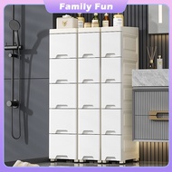 Family Fun Slim Plastic Drawer Storage Cabinet Drawer Rak Rak Buku Almari Untuk Tudung Rak Baju Bert