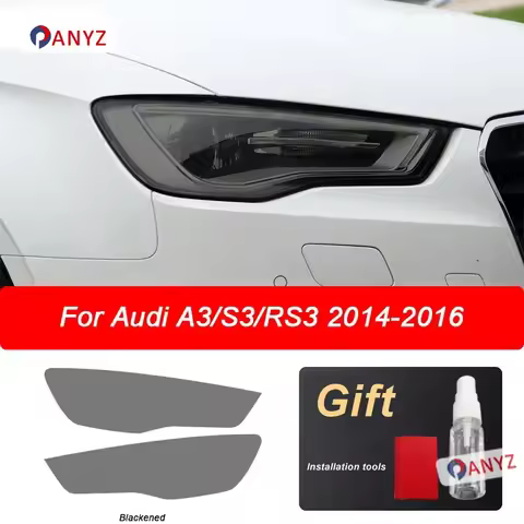 For Audi A3 8V A4 B8 B9 A5 A6 C8 A7 A8 D4 TT E-tron R8 Car Headlights Tint Smoked Black Protective F