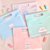 A4 button File handle document folder zipper file plastic file student file office file office folde