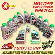 ESR MOTOR ENGINE OIL MINYAK HITAM 2T COOLANT SCOOTER GEAR OIL RED LEO 10W40 15W50 10W60 YAMAHA Y15 Y