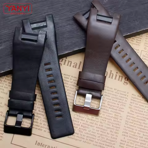 Genuine Leather Bracelet 32mm watchband for diesel watch strap wristwatches band for DZ1216 DZ1273 D