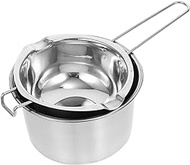 NOLITOY 1 Set Melting Pot Double Boiler Steamer Candy Melts Candle Double Boiler Pot Chocolate Fondue Pot Pots Wax Melter for Candle Making Heated De Milk Crafting Supplies Stainless Steel