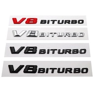 V8 BITURBO 2014-2016 Car Rear Trunk Emblem Sticker Auto Body Side Badge Decal for Mercedes Benz W211 W212 W200 CLA CLS GLK G500 E320