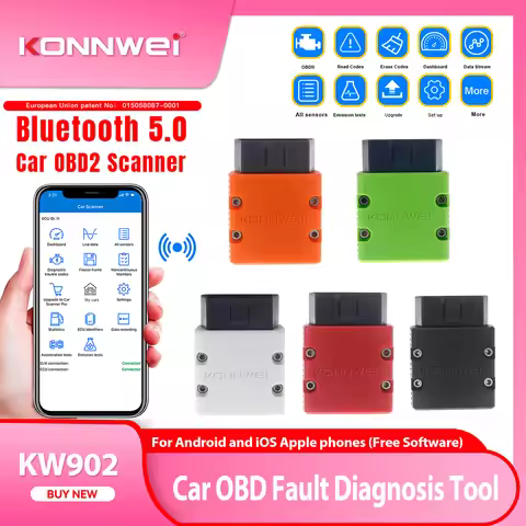 2026 KONNWEI KW902 ELM327 V1.5 OBD2 Car Diagnostic Scanner Bluetooth Auto Scanner Mini ELM 327 KW902