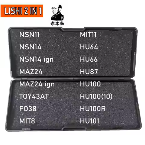 Hot Lishi Tool 2 in 1 NSN11 NSN14 MAZ24 TOY43AT FO38 MIT8 MIT11 HU64 HU66 HU87 HU100 HU101 HU100R HU