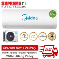 Midea New R32 1HP / 1.5HP / 2.HP Ionizer Max BTU Non Inverter (MSXD-CRN8) 1.0HP Aircond Express Direct Shipping Within Klang Valley