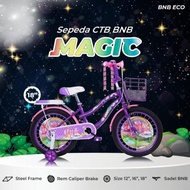 Sepeda Anak Perempuan Bnb Magic, Rainbow Dan 12-16-18Inc