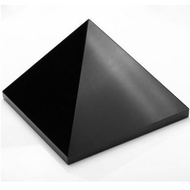 [Disk Crystal] [Mystery Power] Selected Natural Obsidian Pyramid Ornaments With Seat GC-33-2 (52x62x