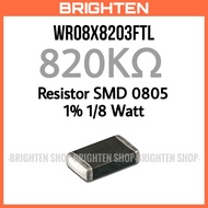 Resistor SMD 820Kohm 820K 820 Kohm 1% 0805 1/8 Watt