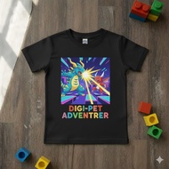 Digi-Pet Adventrer Black Cotton Combed 30s Kids T-Shirt Ages 1-12 Years