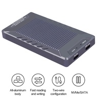 Ngff M.2 Hdd Enclosure 10gbps Nvme Sata Enclosure High-speed 4tb Nvme Sata M.2 Hard Disk Enclosure Usb3.2 10gbps for Computer Accessories