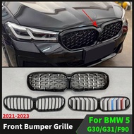 Front Inlet Grille Bumper Grill Radiator Grid For BMW 5 Series G30 G31 M5 F90 2021-2023 525i 530i 54