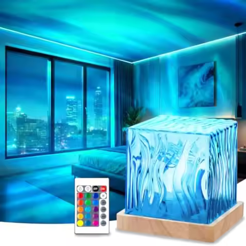 Northern Lights Projector, 4.5" Aurora Light Projector Luminorthe Cube Lamp Mood Ambient Lighting wi