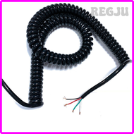 REGJU สายสายสปริง Pu 4แกน20 26 22 Awg ยืด1 2 3 4 5 6 7 8 9 10เมตรลวดยืดหดได้เป็นเกลียว BNGJI
