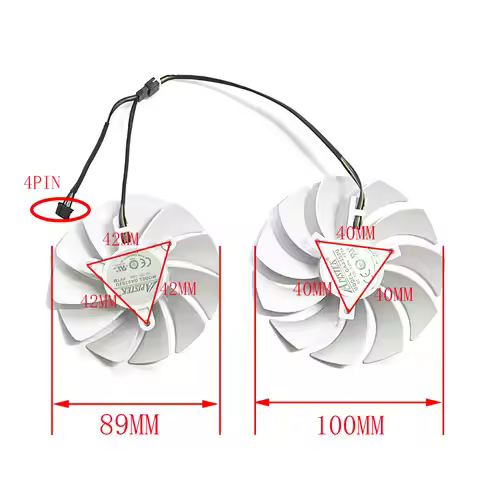 For Zotac RTX3060 Ti RTX 3060 AMP White RTX 3070 Graphics Card Cooling 89MM 100MM GAA8S2U GA92S2U GP