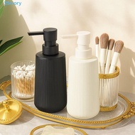 IVORY Liquid Soap Dispenser, 380ml Capacity Modern Ribbed Handwash Container, Multi-purpose Press Pu