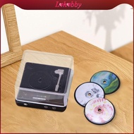 Lohobby Mini CD Player for 1/6 1/12 Dollhouse Diorama Layout Mini Record Player