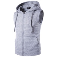 Jaket pria rompi hoodie vest/ jaket rompi pria keren/ rompi kupluk pria