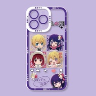 Hoshino Ai Oshi no Ko Anime Cute Square Edge iphone Case 8plus/x/xs/11/12/pro/max/plus/promax
